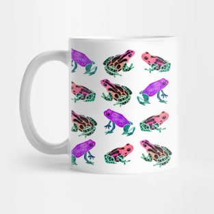 Watercolor Rainbow Poison Dart Frogs - Neon Mug